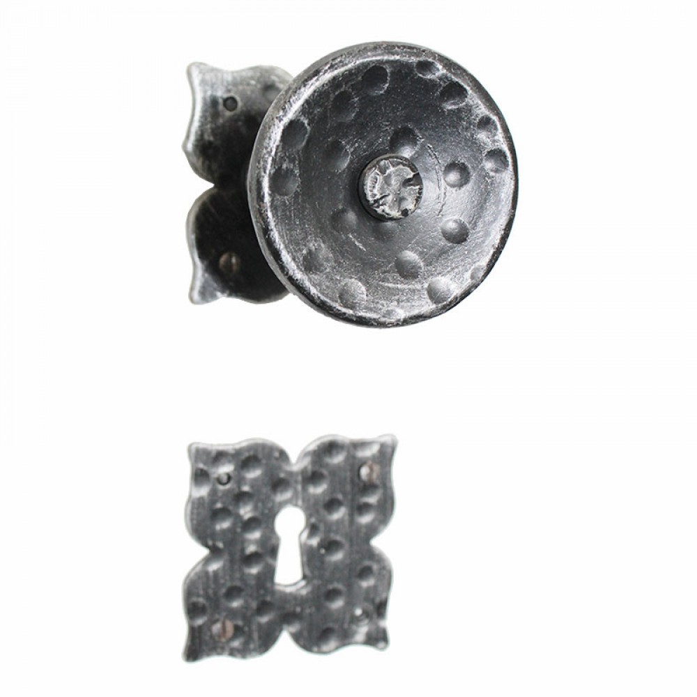 2009 Artigianal Wrought Iron Door Knob on Rose Lorenz Ferart
