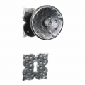2028 Artigianal Wrought Iron Door Knob on Rose Lorenz Ferart
