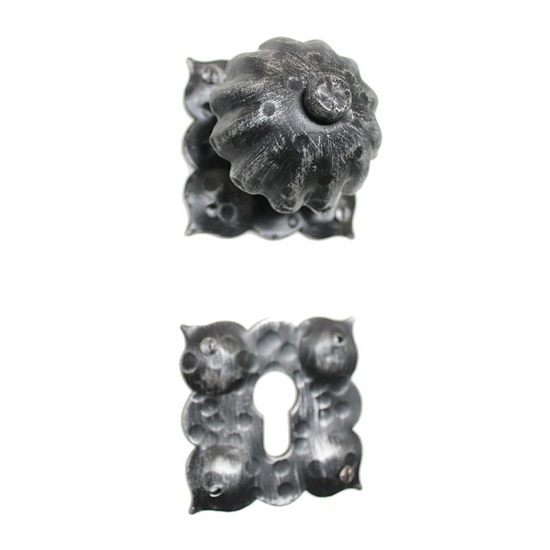 2009 Artigianal Wrought Iron Door Knob on Rose Lorenz Ferart