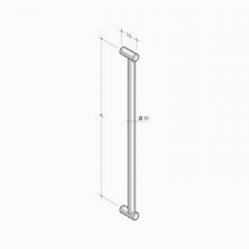 200.120 pba Pull Handle in Stainless Steel AISI 316L