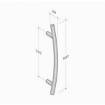200.152 pba Pull Handle in Stainless Steel AISI 316L
