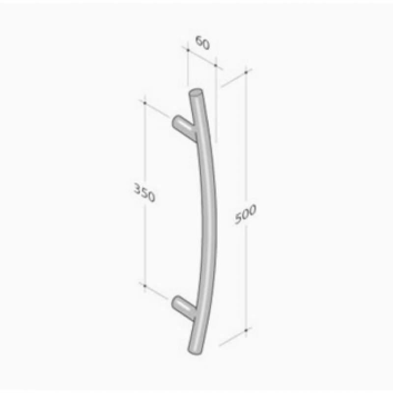 200.152 pba Pull Handle in Stainless Steel AISI 316L