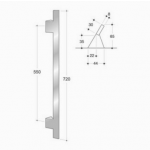 200.IT.001 pba Pull handle in stainless steel 316L