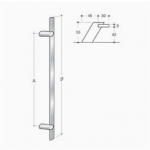 200.IT.031 pba Pull handle in stainless steel 316L