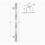 200.IT.041 pba Pull handle in stainless steel 316L