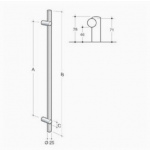 200.IT.051 pba Pull handle in stainless steel 316L