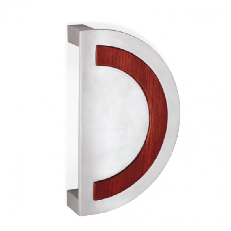 200.YOD.021 pba Pull Handle Wood and Stainless Steel AISI 316L