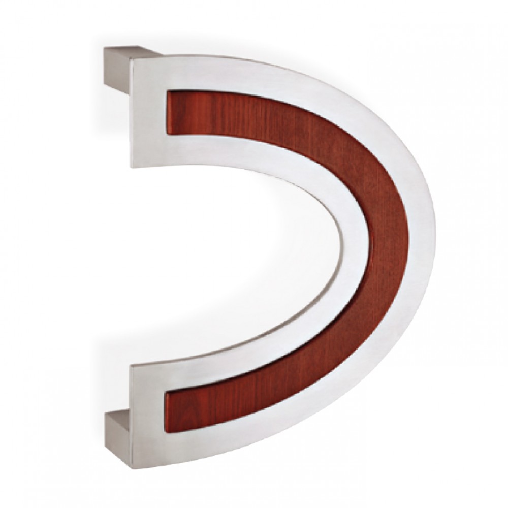 200.YOD.031 pba Pull Handle Wood and Stainless Steel AISI 316L