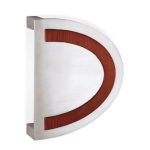 200.YOD.041 pba Pull Handle Wood and Stainless Steel AISI 316L