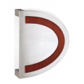 200.YOD.041 pba Pull Handle Wood and Stainless Steel AISI 316L