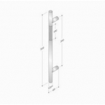 200.YOD.401 pba Pull Handle Wood and Stainless Steel AISI 316L
