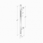 200.YOD.401 pba Pull Handle Wood and Stainless Steel AISI 316L