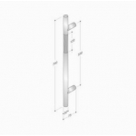 200.YOD.401 pba Pull Handle Wood and Stainless Steel AISI 316L