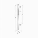 200.YOD.401 pba Pull Handle Wood and Stainless Steel AISI 316L