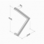 200E-021 pba Tubular Elliptical Pull Handles in Stainless Steel AISI 316L