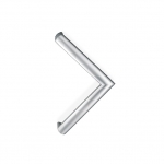 200E-021 pba Tubular Elliptical Pull Handles in Stainless Steel AISI 316L