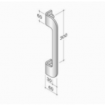 200P-021 pba Pull handle in stainless steel with flat profile