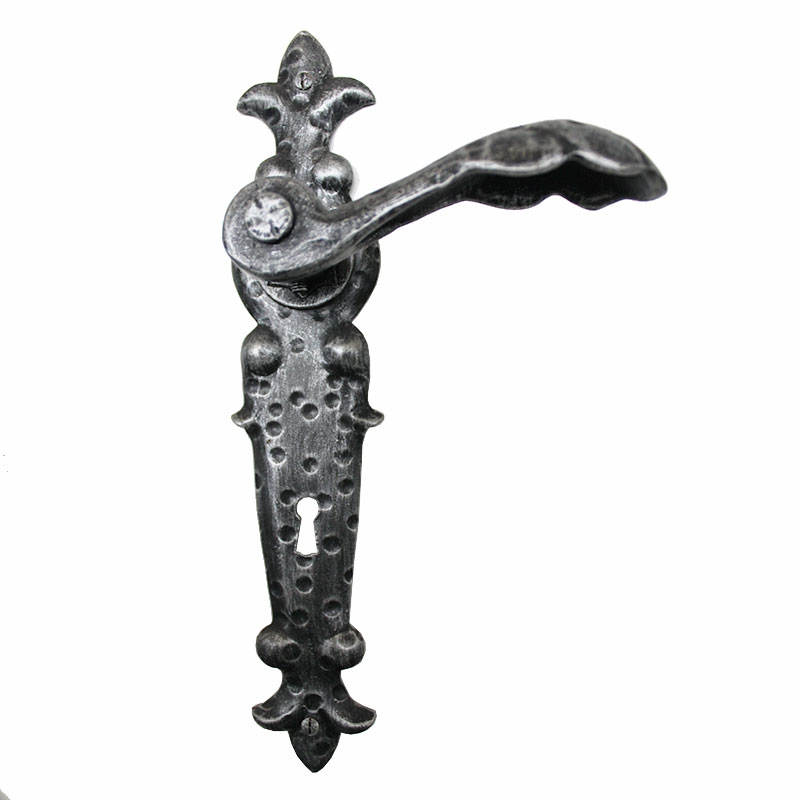 2012 Decorative Wrought Iron Door Handle on Plate Lorenz Ferart