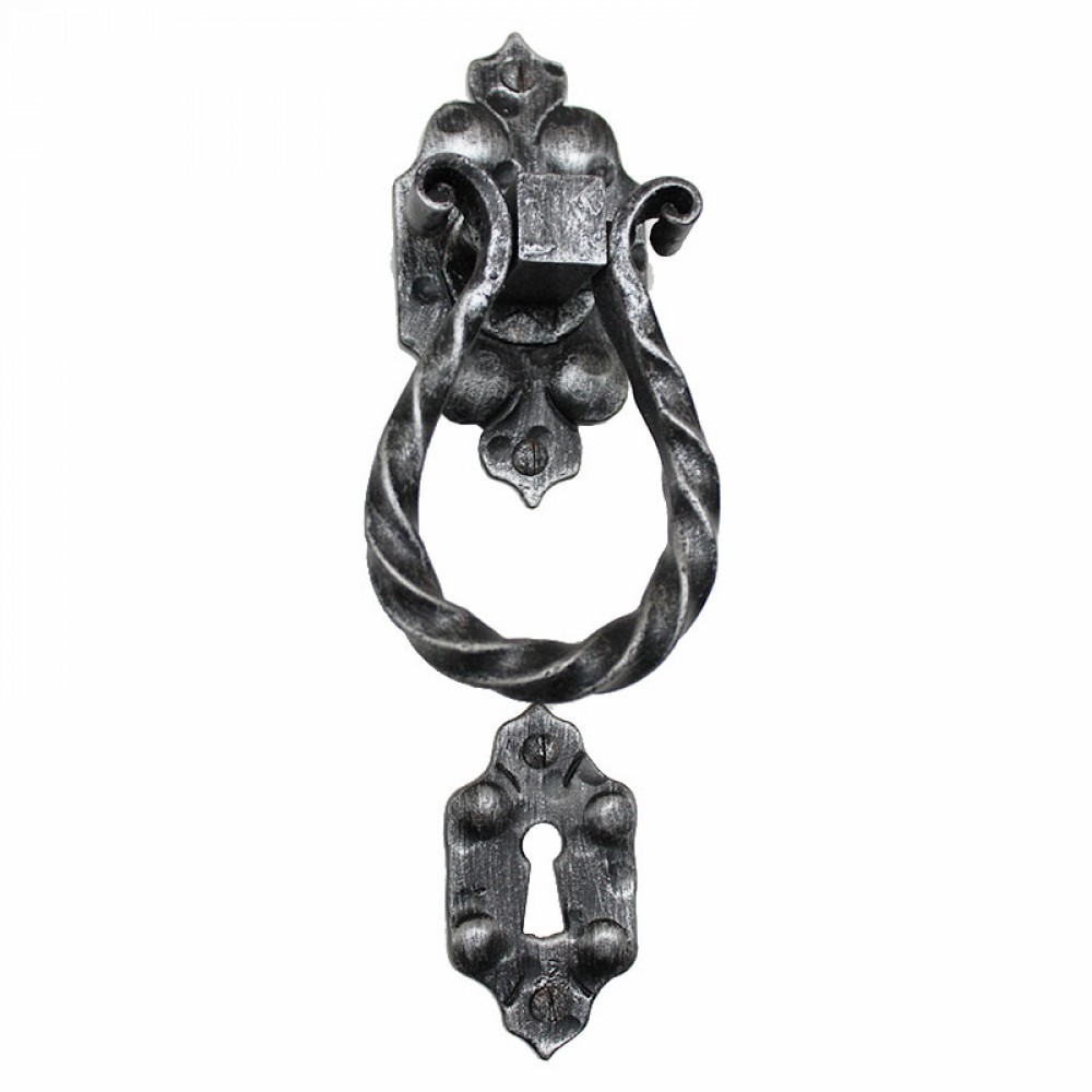 2013 Knocker Wrought Iron Door Lever Handle on Rose Lorenz Ferart