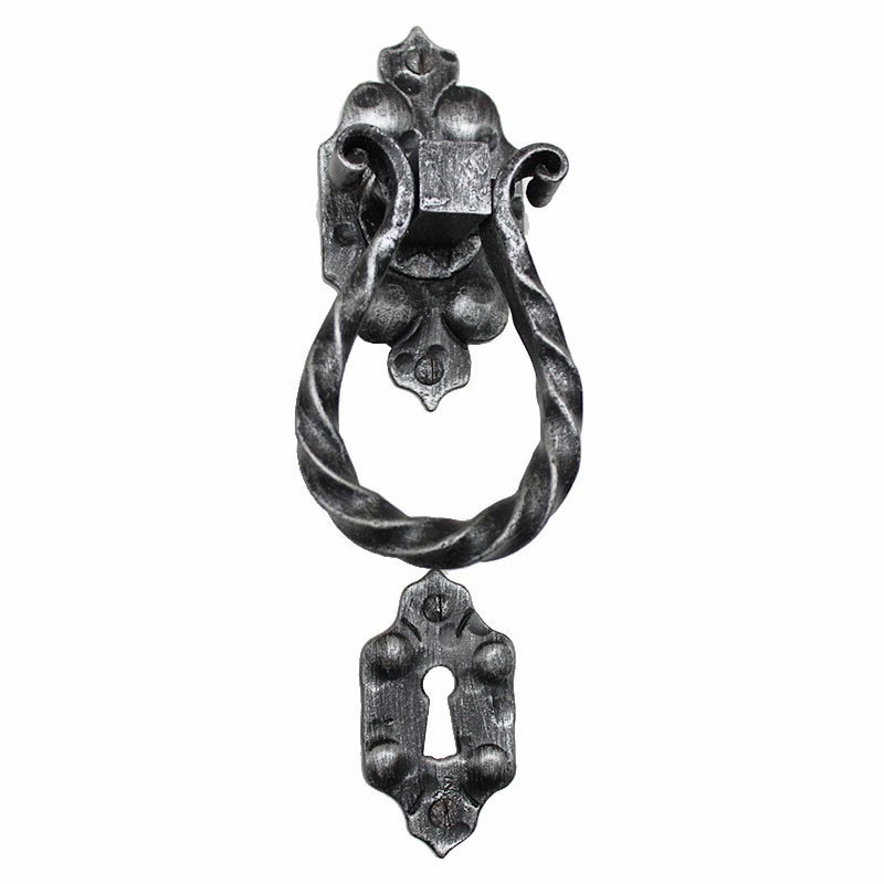 2013 Knocker Wrought Iron Door Lever Handle on Rose Lorenz Ferart