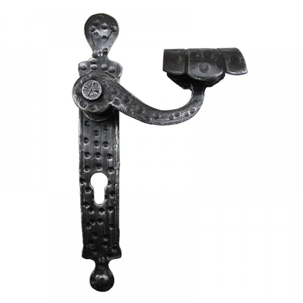 2018 Regular Wrought Iron Door Handle on Plate Lorenz Ferart