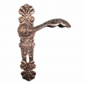 2031 Lorenz Wrought Iron Door Handle on Plate