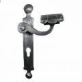 2036 Round Wrought Iron Door Handle on Plate Lorenz Ferart
