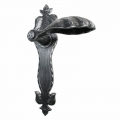 2042 Liberty Wrought Iron Door Handle on Plate Lorenz Ferart
