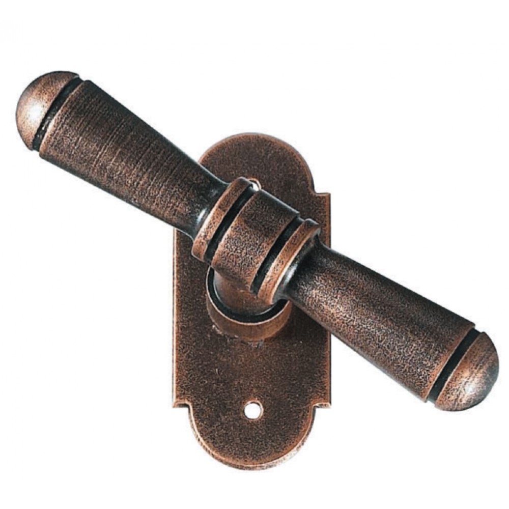2095 Bern Galbusera Window Handle with Rosette Wrought Iron
