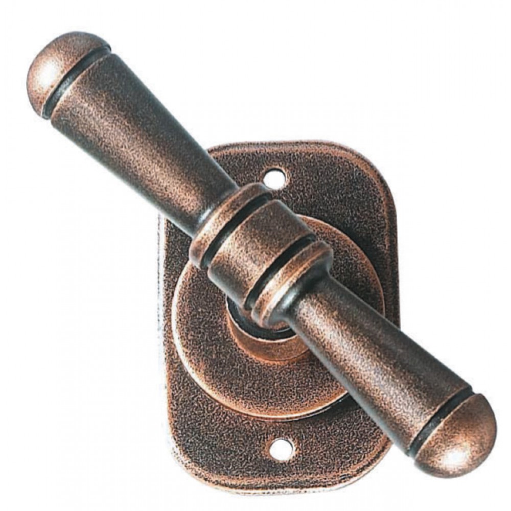 2096 Bern Galbusera Window Handle with Rosette Wrought Iron