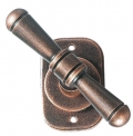 2096 Bern Galbusera Window Handle with Rosette Wrought Iron