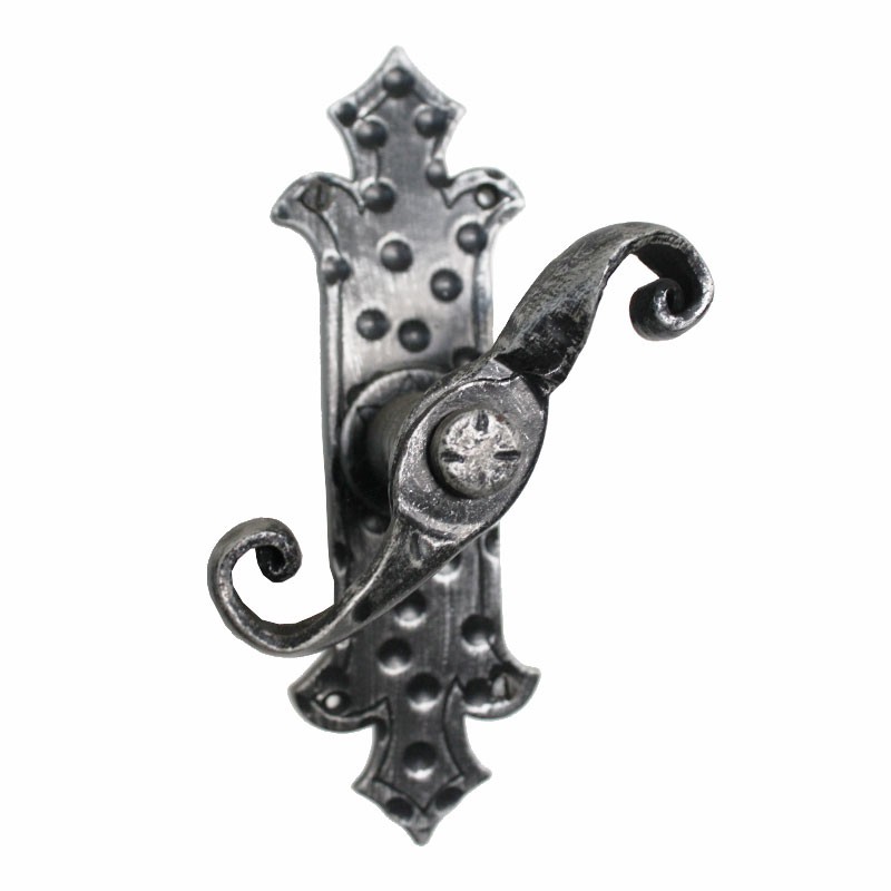 2101 Artistic Wrought Iron Window Handle with Plate Lorenz Ferart