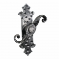 2102 Artistic Wrought Iron Window Handle with Plate Lorenz Ferart