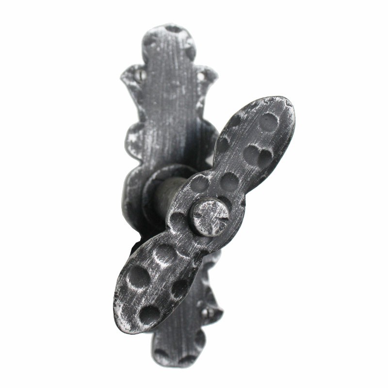 2102 Artistic Wrought Iron Window Handle with Plate Lorenz Ferart