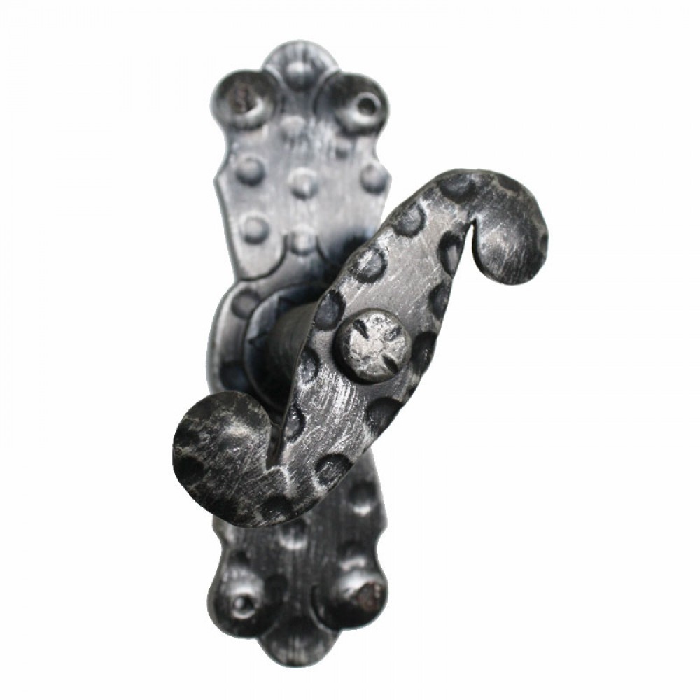 2104 Noble Wrought Iron Window Handle with Plate Lorenz Ferart