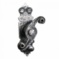 2106 Decorative Wrought Iron Window Handle with Plate Lorenz Ferart