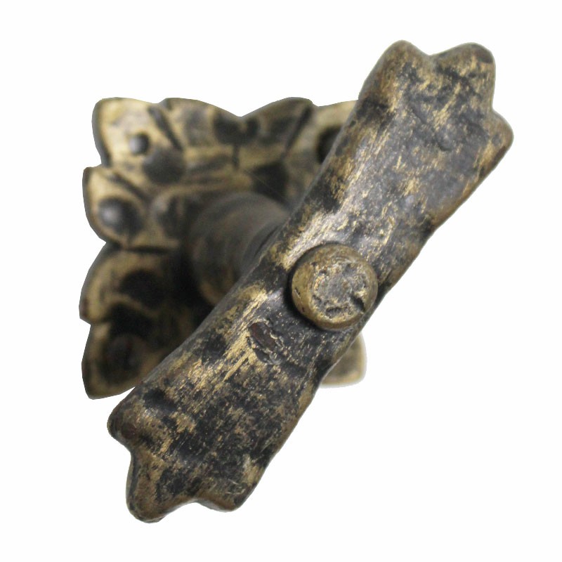 2111 Small Wrought Iron Window Handle with Plate Lorenz Ferart