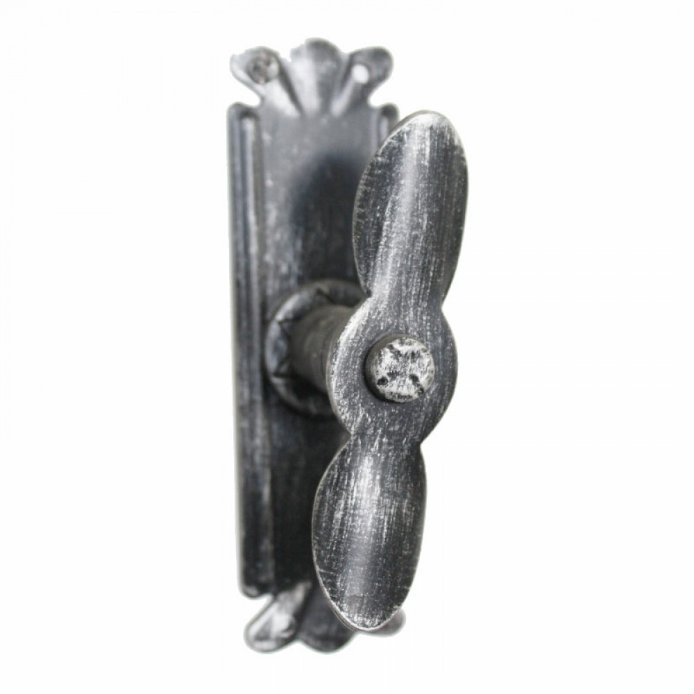 2117 Country Wrought Iron Window Handle with Plate Lorenz Ferart
