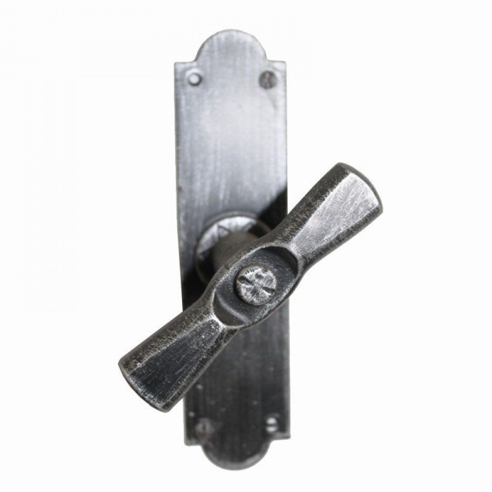 2120 Simple Design Wrought Iron Window Handle with Plate Lorenz Ferart