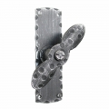 2121 Country Wrought Iron Window Handle with Plate Lorenz Ferart