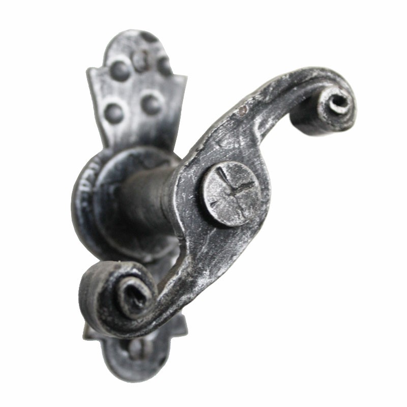 2123 Spiral Shape Wrought Iron Window Handle with Plate Lorenz Ferart