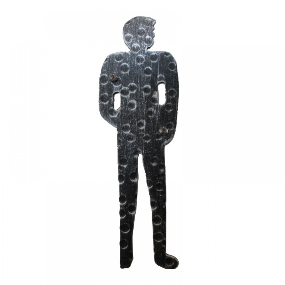 2206 Signal Man Shape Wrought Iron for WC Male Bathroom Lorenz Ferart