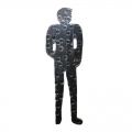 2206 Signal Man Shape Wrought Iron for WC Male Bathroom Lorenz Ferart