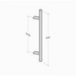 252/I pba Pull Handle in Stainless Steel AISI 316L