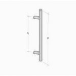 252/I pba Pull Handle in Stainless Steel AISI 316L