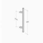 252/I pba Pull Handle in Stainless Steel AISI 316L