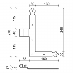 27bis CiFALL L Shape Hinge Small Step Shaped Hardware For Shutters