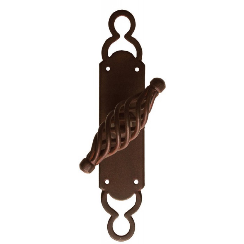 2803 Budapest Galbusera Window Handle with Rosette Wrought Iron