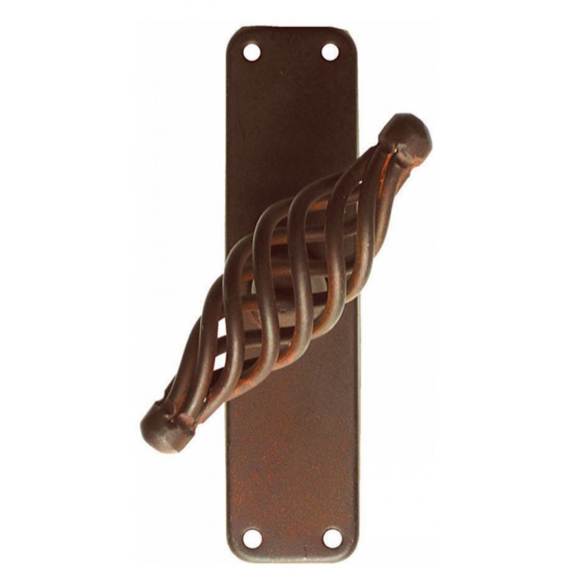 2804 Budapest Galbusera Window Handle with Rosette Wrought Iron