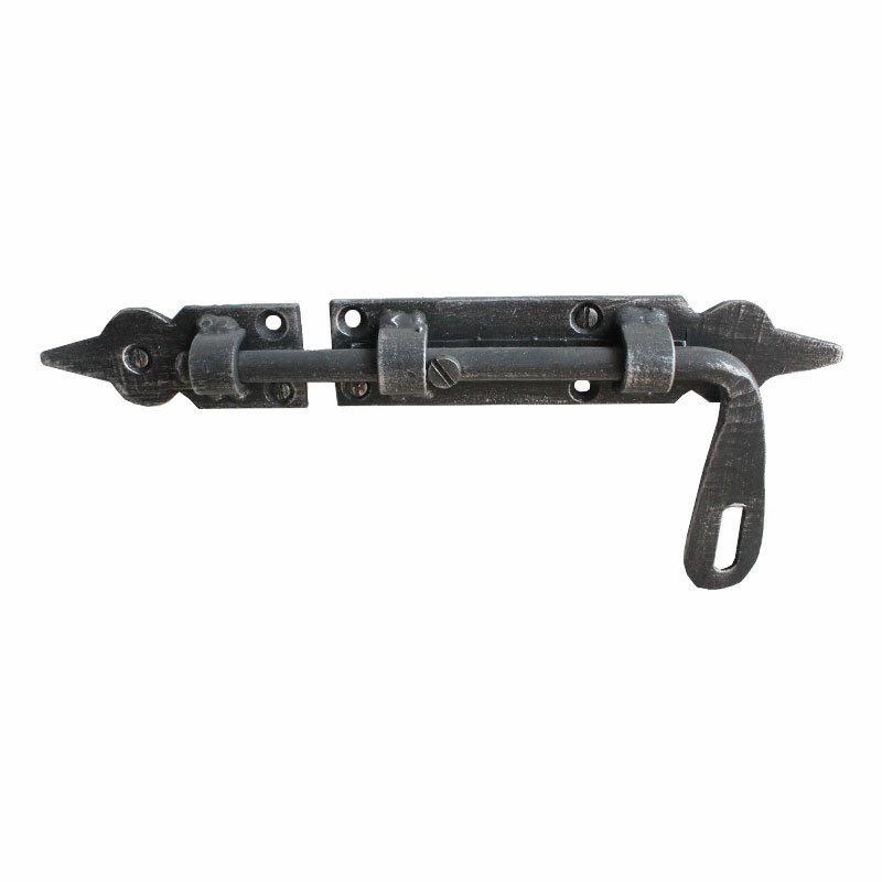 2815 Wrought Iron Horizontal Aldrop Bolt Handmade for Doors Lorenz Ferart